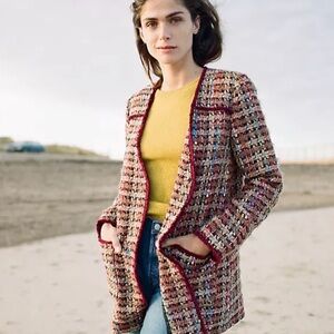 NWT Anthropologie Multicolor Tweed Blazer